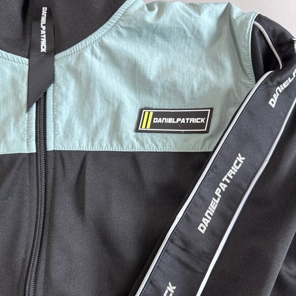 Daniel Patrick Men's XS/S NWT BNWT AW18 Track Light Blue Black Jacket - Picture 5 of 8